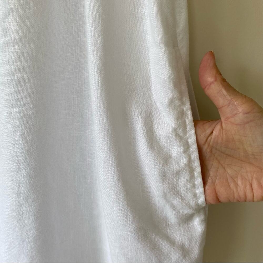 Madewell Embroidered Tank Mini Dress in Linen Eyelet White Size 4 - Picture 6 of 13